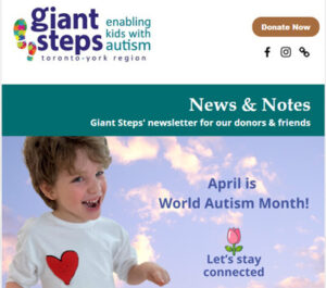 Giant Steps Toronto York Region Newsletter