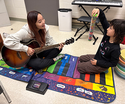 Music therapy with Rainstick for Autism Therapy by Giant Steps